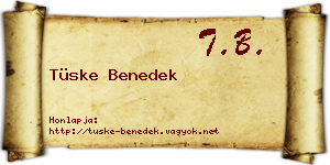 Tüske Benedek névjegykártya
