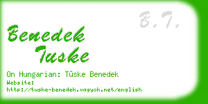 benedek tuske business card
