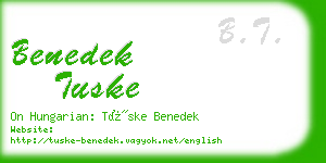benedek tuske business card